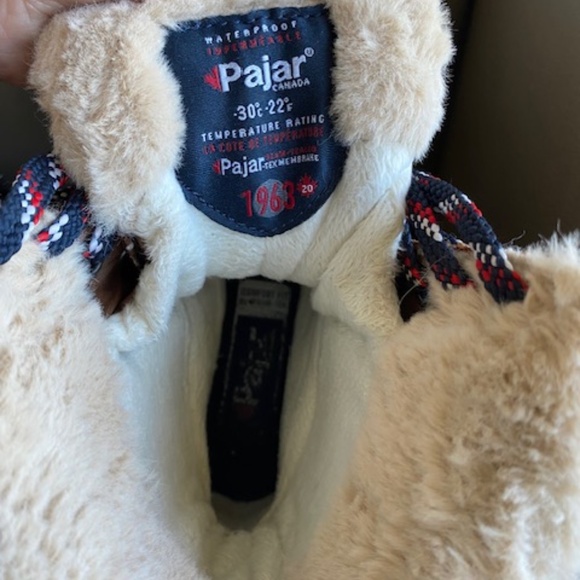 PAJAR Canada sz US 6-6.5 leather winter boots tan waterproof with faux fur - Picture 13 of 16